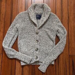 American Eagle y2k cardigan sweater buttons gray Wool mix Size S Small
